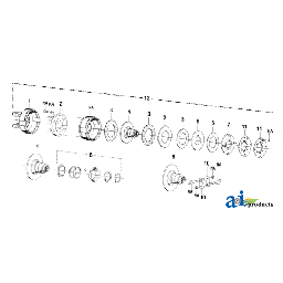 W317807 - Implement Flange W/ Male Pilot, 2500 Series