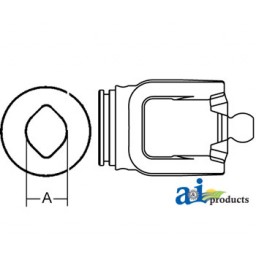 W341586 - Inboard Yoke, used w/ 1bGA Inner Profile Tubing 	