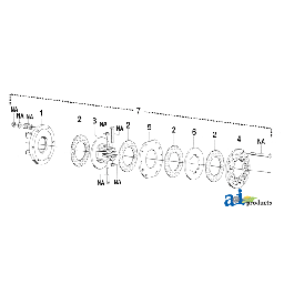 W342373 - Clutch Assy- 1 3/8"- 6 Spline Clamp Style