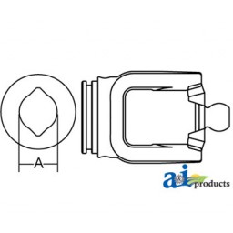 W366860-A - Inboard Yoke, used - Ov, OvGA  OvGEH Inner Profile Tu
