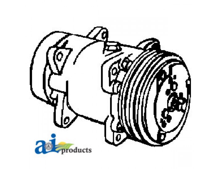 1688310M2 - Compressor, New, Sanden w/ Clutch (9689) 	