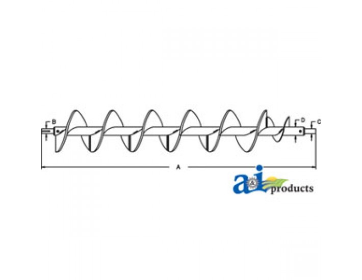 71413017 - Auger; Clean Grain, Upper Bin Fill, Extended Wear