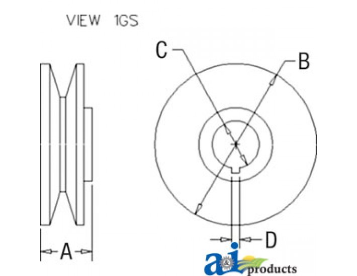 Adr5052 - Pulley, 1V-Groove