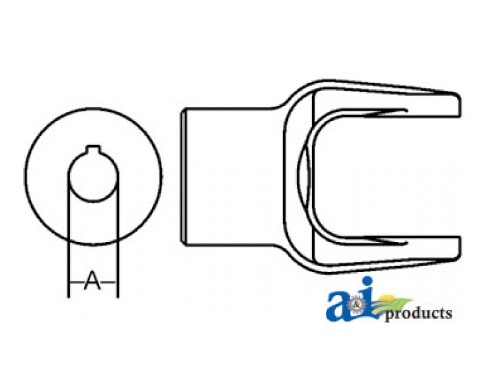 BP212066760-A - Implement Yoke, Round Bore 1 1/4 - 1/4 Keyway 	