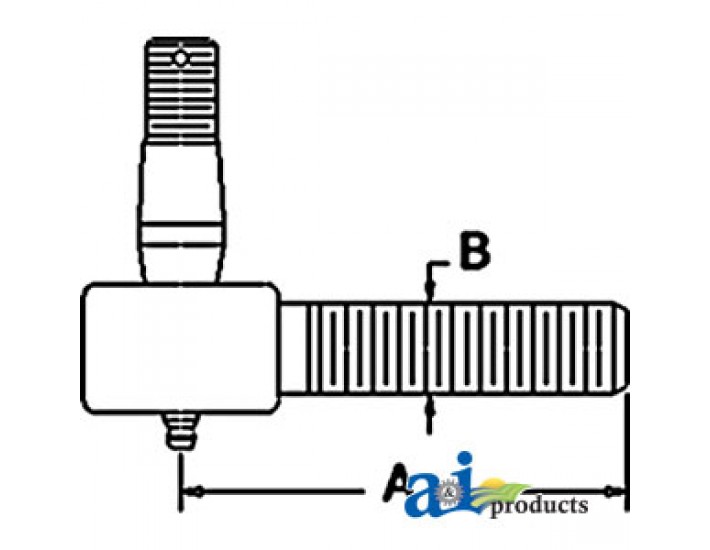 C5NN3A300C - Drag Link End, Front 	