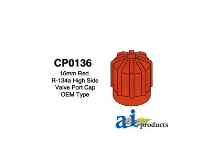 CP0136 - 16mm Red R-134a High Side Valve Port Cap 4 Pack