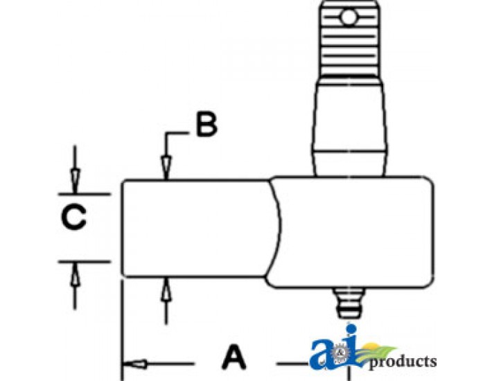 D9NN3A302AB - Cylinder End, Power Steering (Front)	