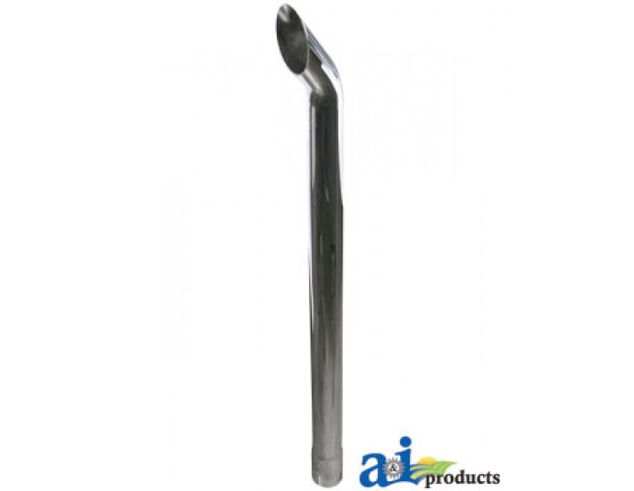 L102236CHR - Chrome Exhaust Stack, Curved, 42 Long, Slotted 2 1/2 Id