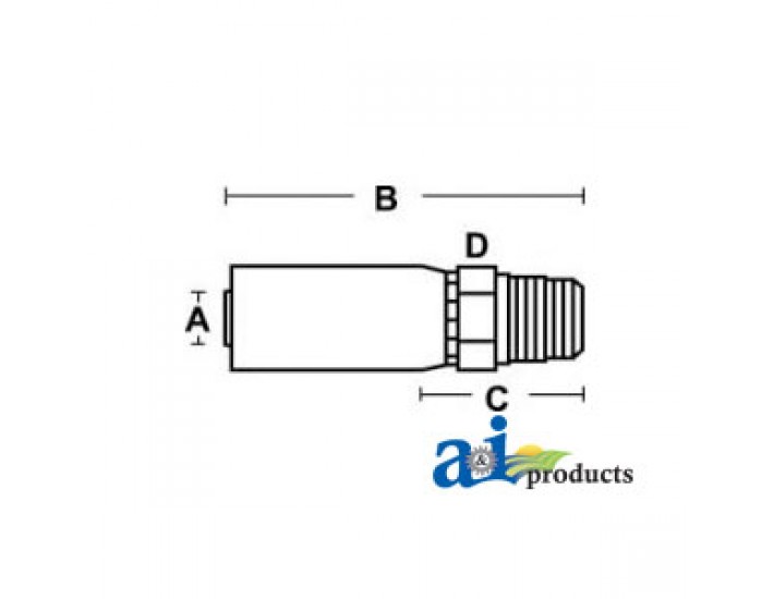 M-BSPT-04-04 - (HC-M-BSPT) Male BSP Taper Pipe - Rigid - Straigh