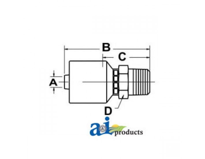 MB-08-10-W - (HW-MB) Straight Thread O-Ring Connector	