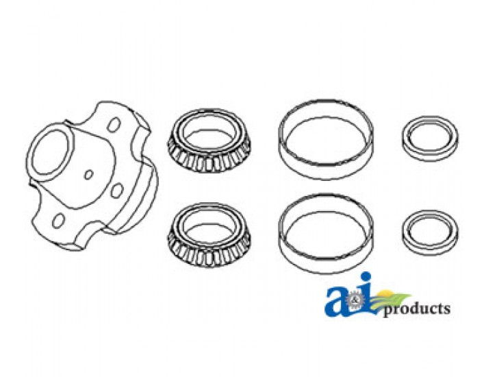 VPN1004 - 4 Bolt Hub Kit (5" center) w/ Brgs & Seals 	