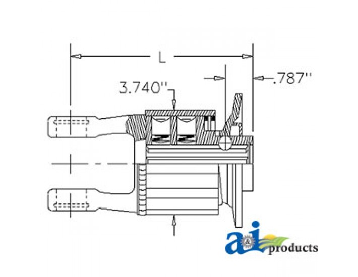 W351076 - Radial Pin Clutch, Type K31b, 300 Nm, 1 3/8" 6 Spline, Ball Type Qd Lock