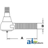 1626710M93 - Tie Rod, Inner (LH)	