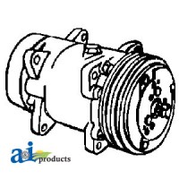 1688310M2 - Compressor, New, Sanden w/ Clutch (9689) 	