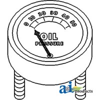 1853097M91 - Gauge, Oil Pressure 	