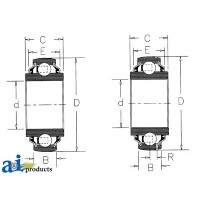 206KRRB6-I - Bearing, Ball; Spherical, Hex Bore, Pre-Lube