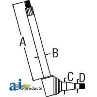 3040894M92 - Spindle (LH) 	