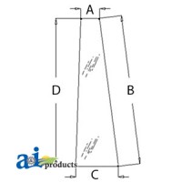 3389399M2 - Glass, Door, Front (RH/LH)	