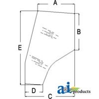 3805643M1 - Glass, Door (LH) - Tinted 	