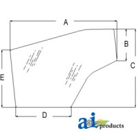 3907222M1 - Glass, Door (RH); Tinted 	