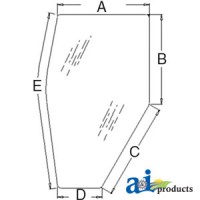 3A751-70770 - Glass, Door (LH); Tinted