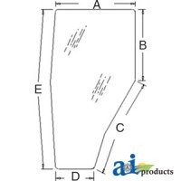 3A751-70670 - Glass, Door (RH); Tinted