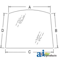 3C581-70512 - Glass, Windshield, Upper; Tinted