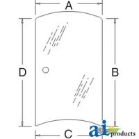 3C581-70530 - Glass, Side (LH)	