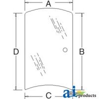 3C581-70540 - Glass, Side (RH)	