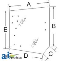 3C581-70553 - Glass, Rear, Upper	