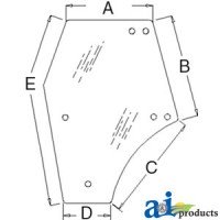 3C581-70774 - Glass, Door (LH); Tinted