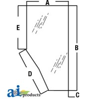 3G710-70670 - Glass, Door (RH)