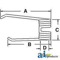 4100302080 - Tedder Tooth (LH) 	