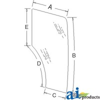 44910452 - Glass, Door Rh; 6 Holes