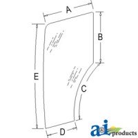 44910453 - Glass Door; Lh; 6 Holes