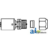 461-3287 - Fitting, Straight Compression Repairs English Tubing Steel Beadlock
