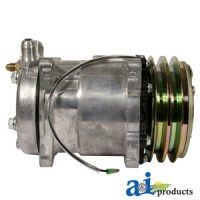 500-244 - Compressor, New, Sanden w/ Clutch (8390) 	