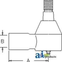 5233807 - Tie Rod End - Power Steering Cylinder 	