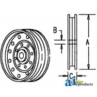 570265R91 - Pulley, Idler (Flanged)