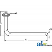 673511M91 - Elbow, Exhaust