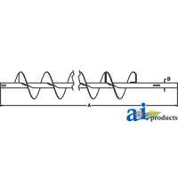 71389854 - Auger; Clean Grain, Bottom Extended Wear