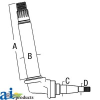 71785VSL - TAPER-LOK Upright Shaft, LH Steering Arm 	