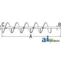 71391334 - Auger; Clean Grain, Upper Bin Fill, Extended Wear
