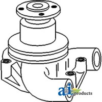 734932M91 - Water Pump w/ Single Pulley	