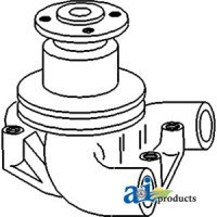 734932M91 - Water Pump w/ Single Pulley	