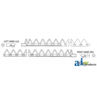 801-177 - 6' (LH), Chrome 11ga top serrated, Bolt-On 	