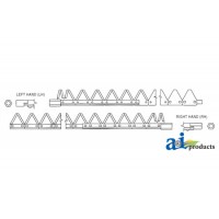 801-181 - 7' (RH), Chrome 11ga top serrated, Bolt-On 	