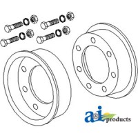 80A502 - Rim, Two Wheel Halves w/ Bolts 	