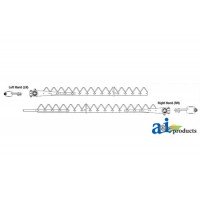 801-432 - 10' (RH), Chrome 11ga Top Serrated, Bolt-On 	