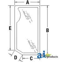 82001923 - Glass, Front, Lower (LH)	